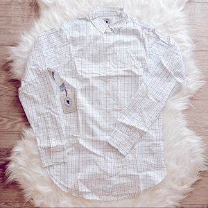 Talula Oxford Boyfriend Shirt - Oversized Fit / Blue Checkered Pattern